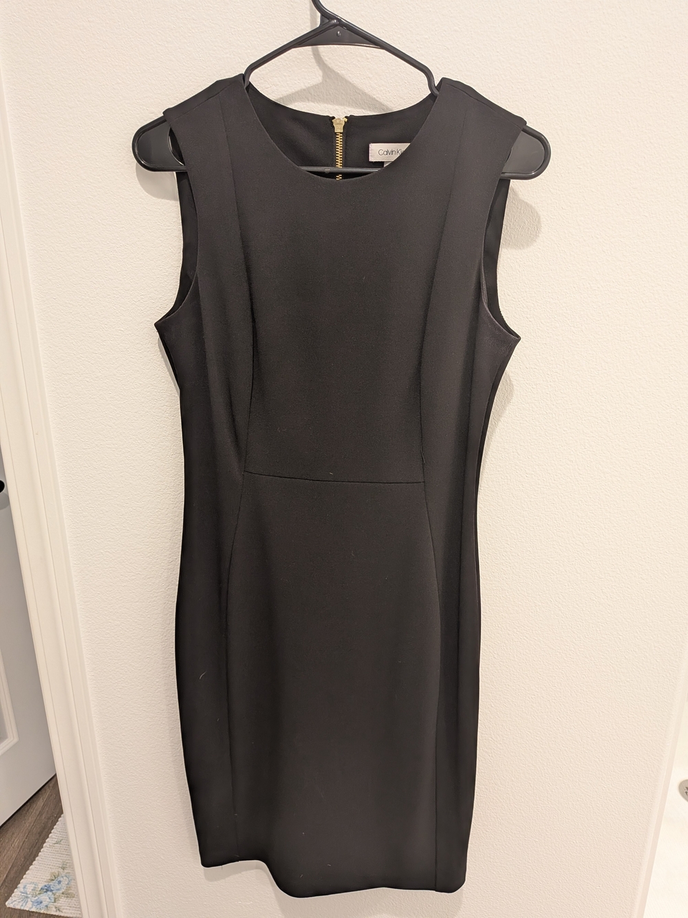 Calvin Klein Black Sleeveless Sheath Dress